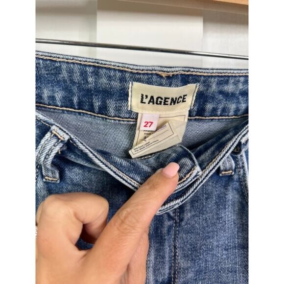 NEW L'Agence High Line High Rise Skinny Jeans Women's Sodalite Destruct Size: 27 - Picture 4 of 8